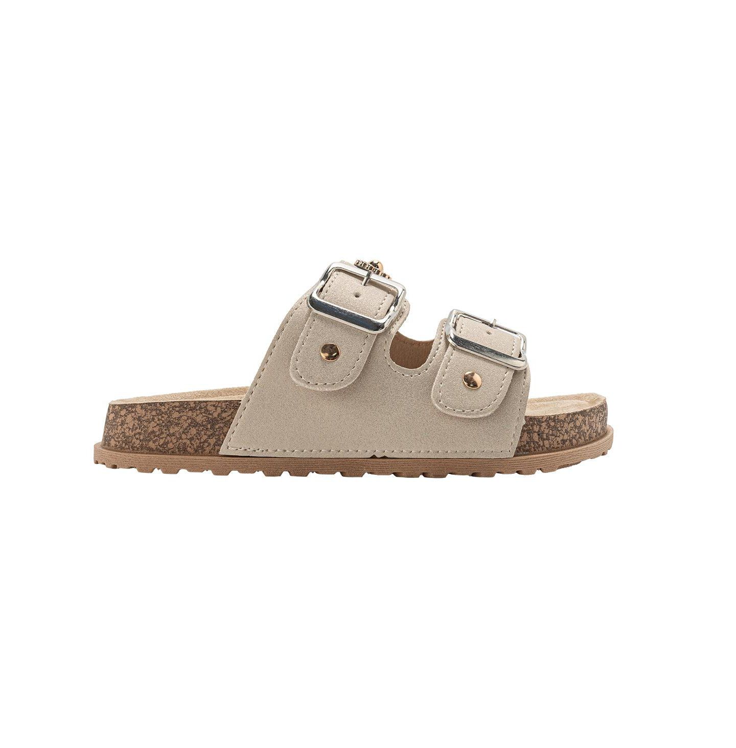 Сандалии Bebe Footbed Sandals - Lightweight with Secure Buckles and Multi-Charm Details для девочек, цвет: Рыжевато-коричневый — фото 2