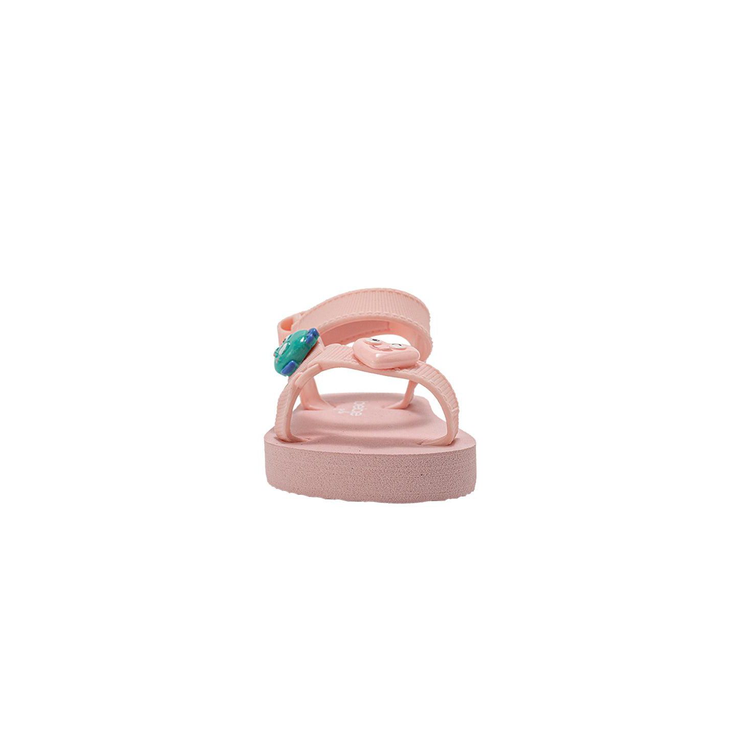 Детские сандалии Bebe из EVA лёгкие, с подвесками-персонажами, для девочки, цвет: Пудровый — фото 4
