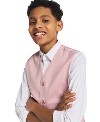 Boys' 8-20 Long-Sleeve Stretch Dobby Check Dress Shirt