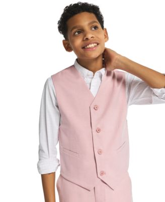 Boys' 8-20 Long-Sleeve Stretch Dobby Check Dress Shirt