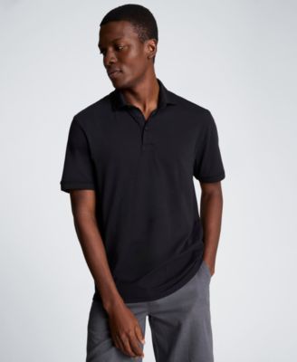 Men's Solid Button Placket Polo Shirt