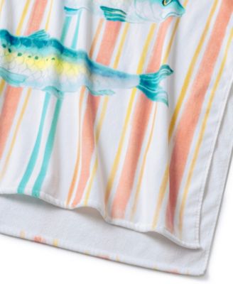 Cotton Salty Sardines Printed Beach Towel, 38" x 70"