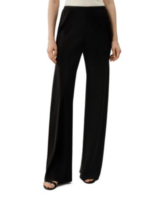 Women's Bias Cut Straight Leg Silk Pants