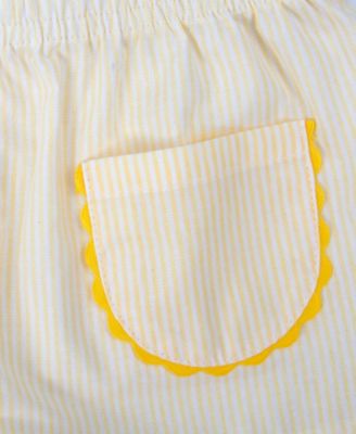 Baby Girls' Lemon-Inspired Square Neck Tank Top & Shorts, 2-Piece Set