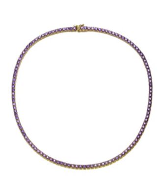 Elegant Sterling Silver 3MM Cubic Zirconia Tennis Necklace