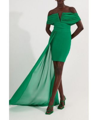 Women's Figure Form Bandage Knit Bardot Dress