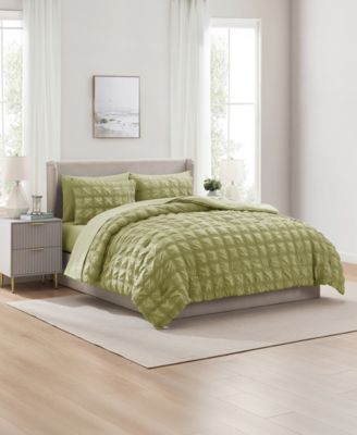 Luxury Soft Seersucker Design 7-Pc. Comforter Set, Queen