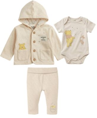 Baby Boys' Hooded Jacket, Bodysuit and Pants, 3-Piece Set