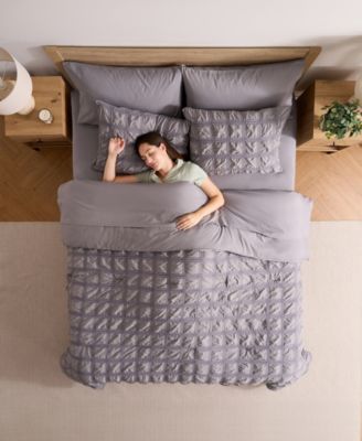 Luxury Soft Seersucker Design 7-Pc. Comforter Set, Queen