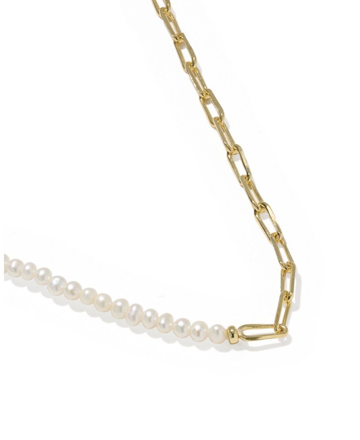 Kendra Scott Freshwater Cultured Pearl in 14k Gold Over Brass Markie Half Chain Necklace