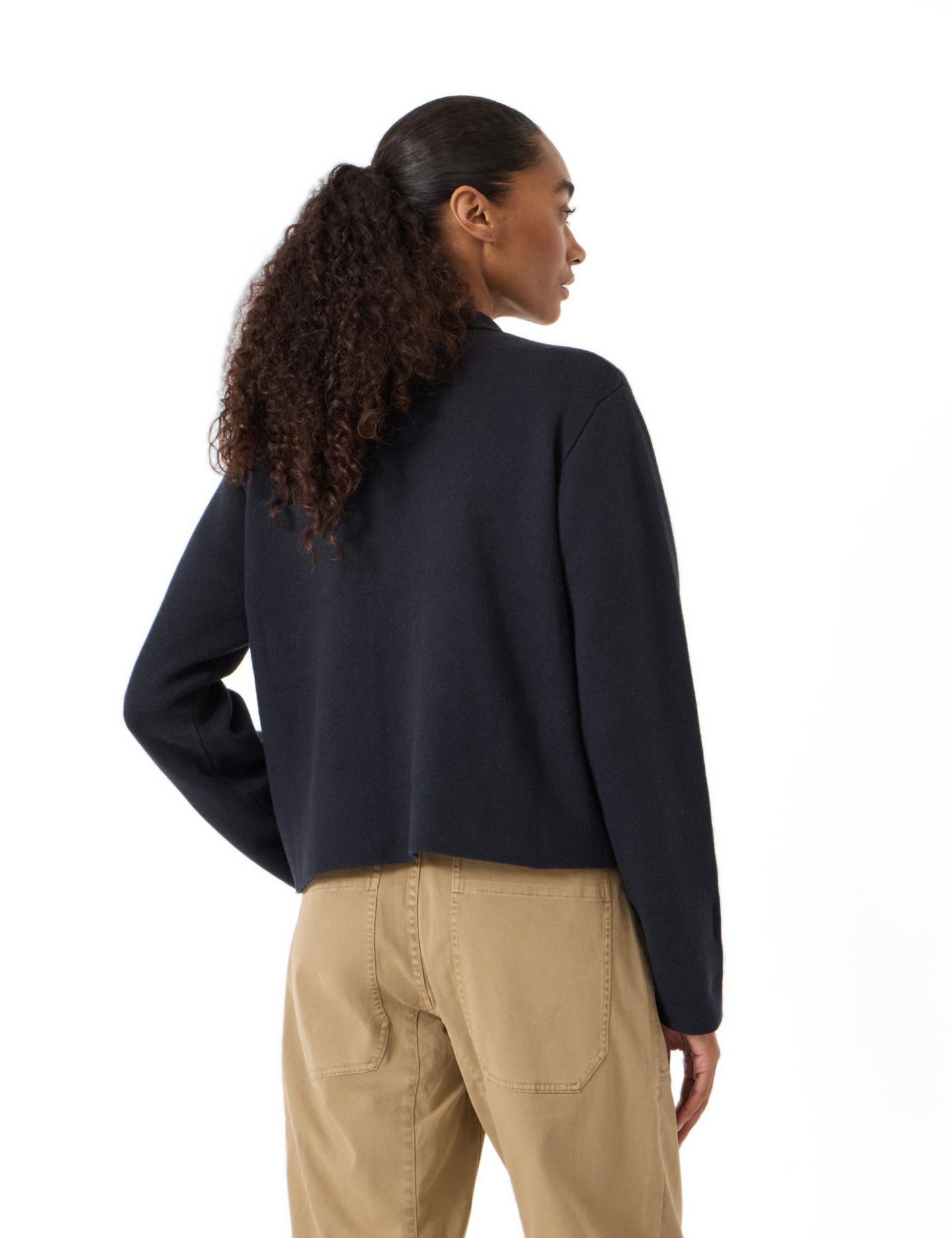 Женские куртки Hush Bobbie Knitted Shacket, цвет: Тёмно-синий — фото 3