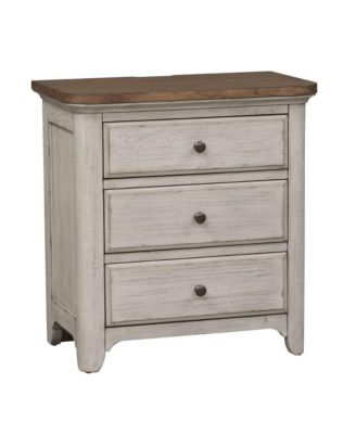 3 Drawer Night Stand w/ Charging Station