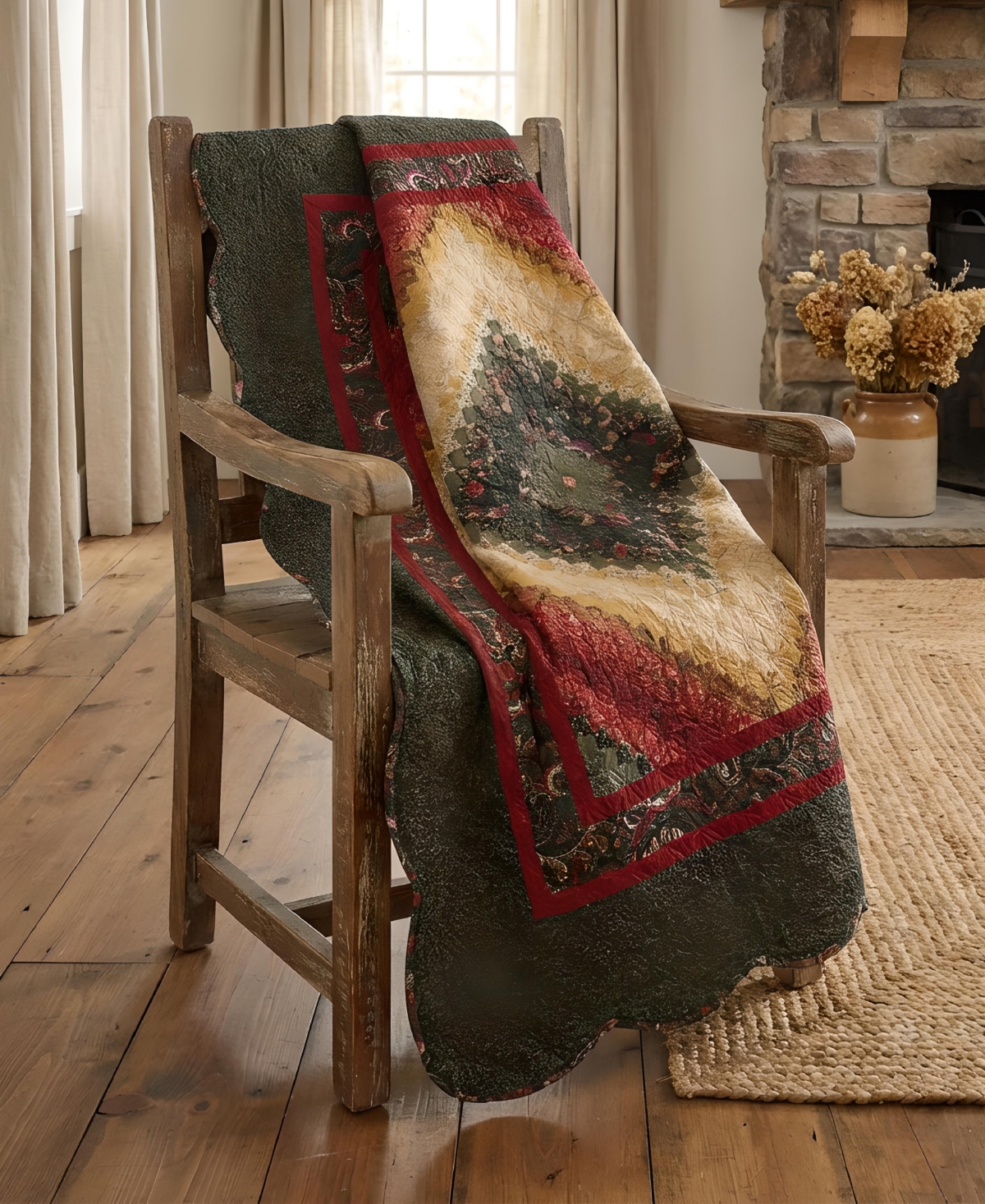 American Heritage Textiles Posted Stamp Throw, 50" x 60"