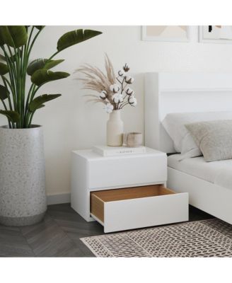 Nightstand With 1-Drawer And Folding Door.