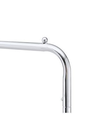 Heavy Duty Garment Rack, Portable Closet Wardrobe Rack, Rolling Clothing Rack with Wheels and Storage Basket for Hanging Clothes