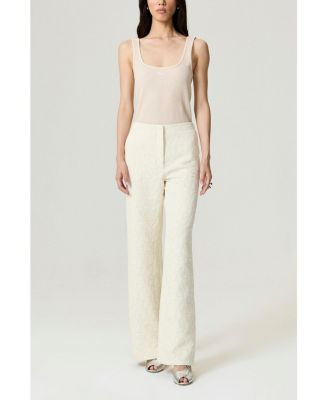 Women's Contrast Fabric Detailed Pants