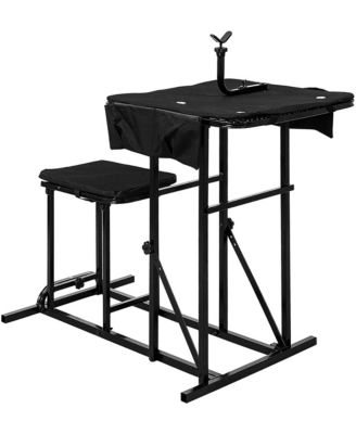 Foldable Shooting Table w/ Height Adjustable Hunting Gun Rest for Outdoor Range