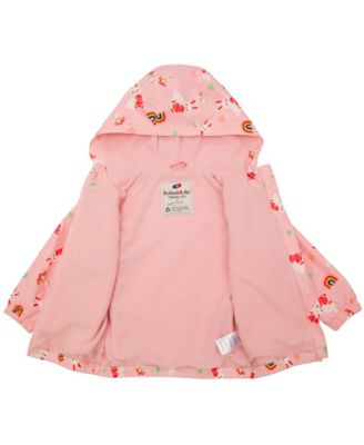 Toddler Girls Fleece Lined Windbreaker Rain Jacket