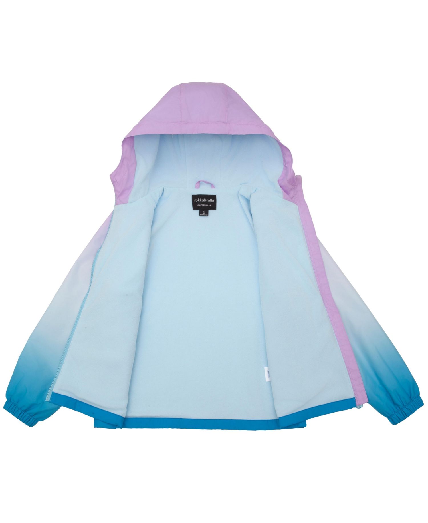 Girls Lightweight Fleece-Lined Windbreaker