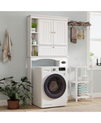 Over the Toilet Storage Cabinet Bathroom Storage Organizer with Toilet Paper Holder