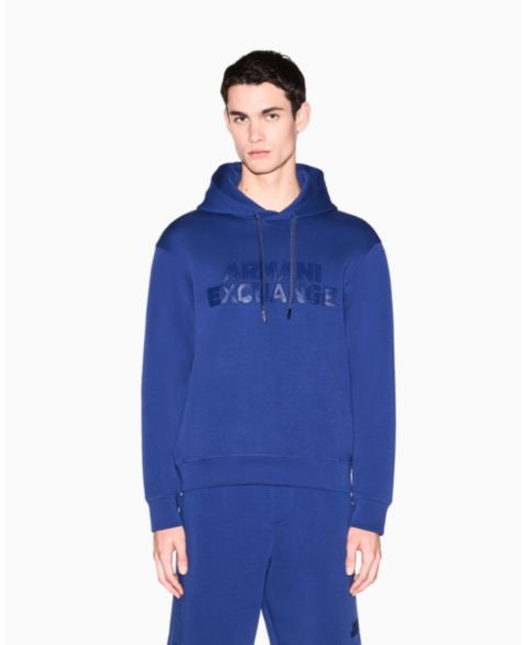Мужское худи A|X Armani Exchange Elevated Logo, цвет: Синий