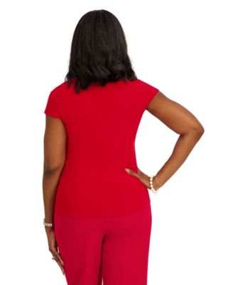 Women's Square Neck Short-Sleeve Top