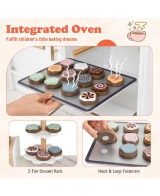 Children s Pretend Toy Kitchen Playset with Lights & Sounds, Interactive Fun