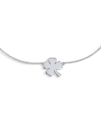 Lucky Charm Clover Anklet Ankle Bracelet Sterling Silver Chain Adjustable