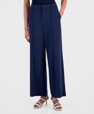 Women's High-Rise Straight Wide-Leg Pants