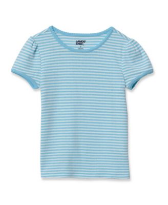 Girls Short Sleeve Pointelle Knit Tee