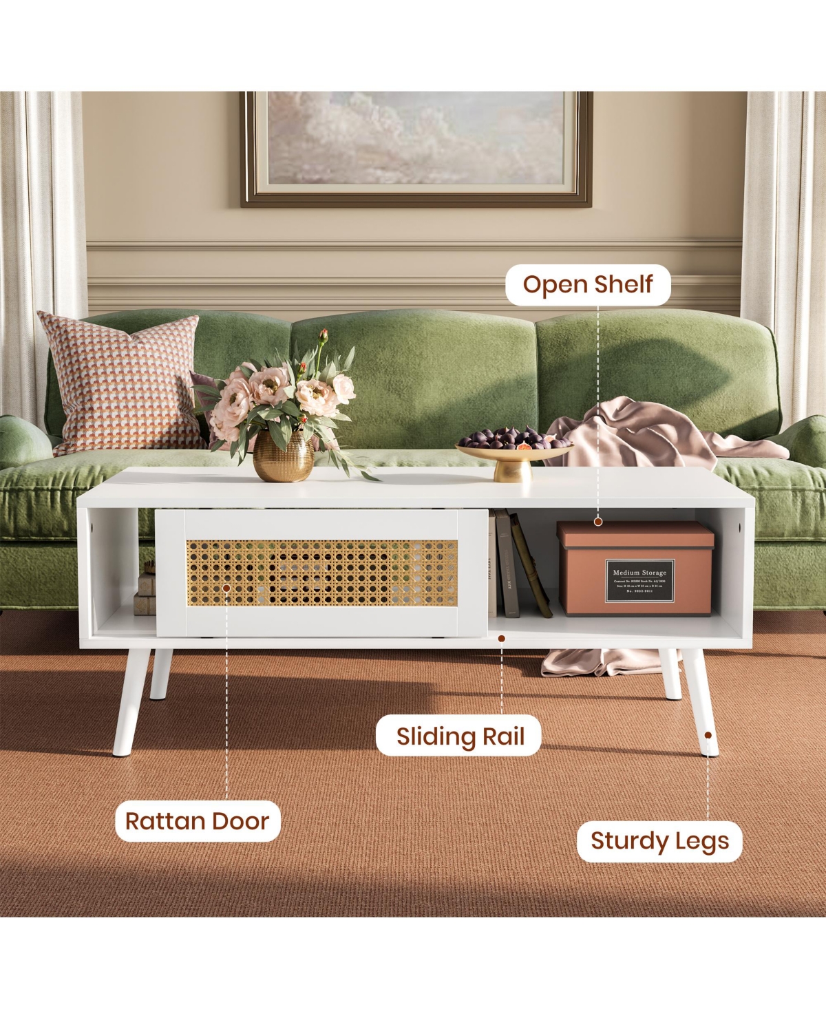 gaomon Coffee Table with Storage