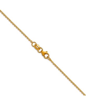 Solid 18k Yellow Gold Italian Sparkle-Cut 1.1mm Cable Chain Necklace - 16 -24 Inches