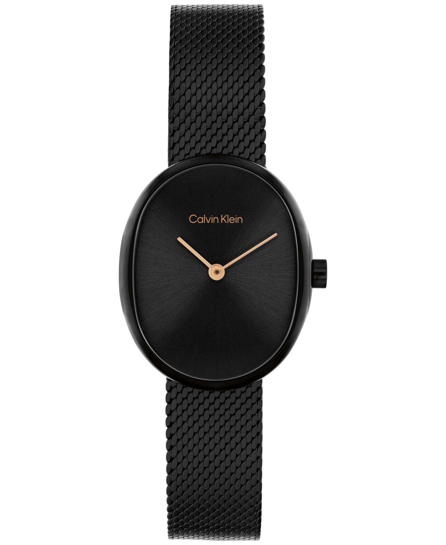 Женские часы Calvin Klein Euphoria Black IP Stainless Steel Mesh Bracelet Watch, 23.2mm — фото 1