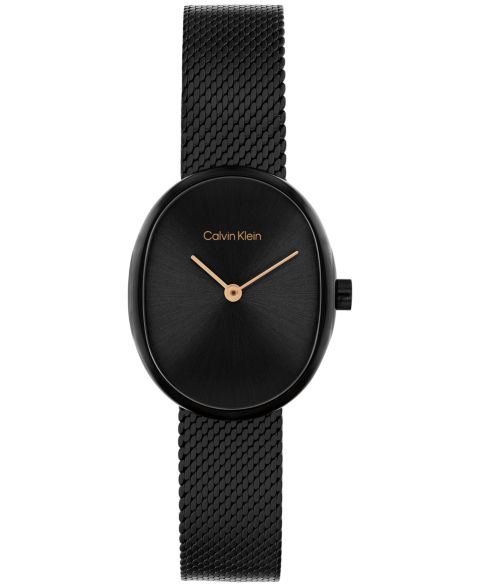Женские часы Calvin Klein Euphoria Black IP Stainless Steel Mesh Bracelet Watch, 23.2mm