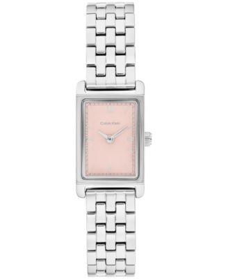 Women's CK Light Silver Tone Stainless Steel Bracelet Watch, 16mm