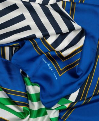 Blocked Stripe Large Square Scarf