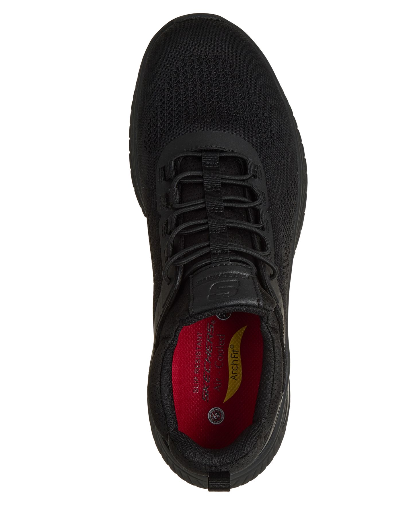 Мужские кроссовки Skechers Work Slip Resistant: Arch Fit Crosser - Rowynn Casual Work Sneakers, цвет: Чёрный — фото 5