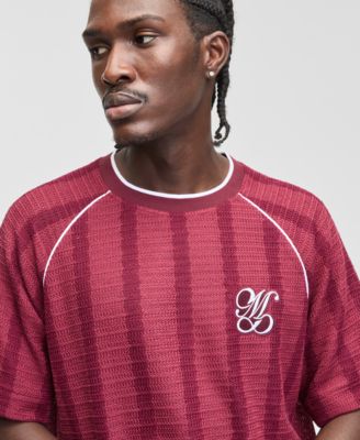 Men's Crochet-Stripe Relaxed T-Shirt