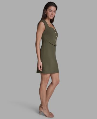 Women's Crepe Square Neck Two-Piece Dress