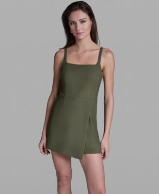 Women's Sleeveless Mini Romper Dress
