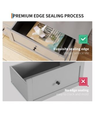 Modern 6 Drawer Dresser for Bedroom, 54" Wide Wooden Dressers with Large Storage