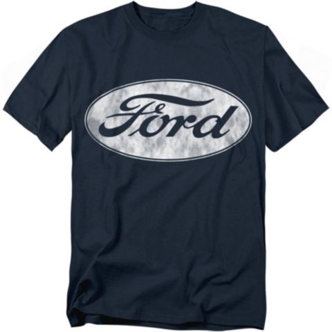 Мужская футболка Mustang Ford Logo, цвет: Тёмно-синий