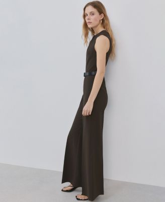 Women's Draped Detail Belt Jumpsuit
