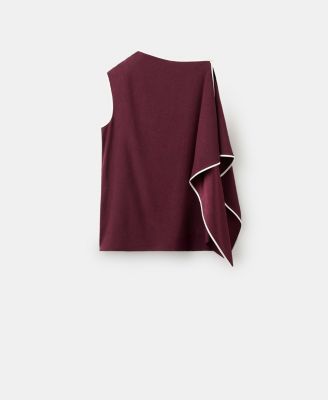 Women's Ruffle Asymmetric Blouse