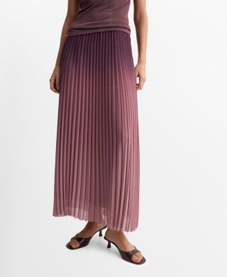 Women's Pleated Flared Skirt
