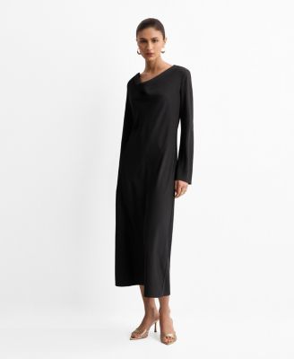 Women's Draped Neck Dress
