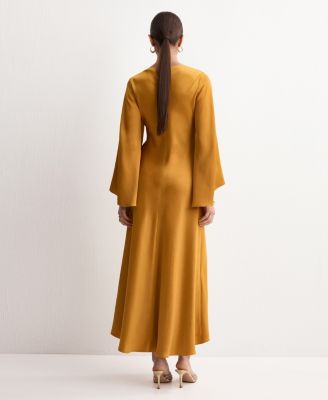 Women's Ruched Satin Dress