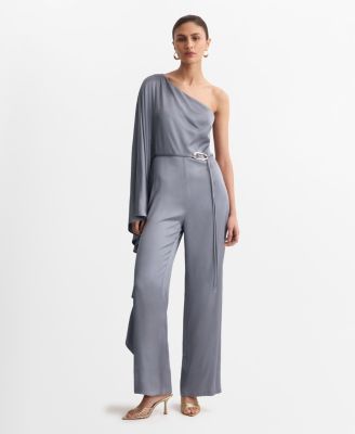 Women's Asymmetrical Flared-Sleeve Jumpsuit