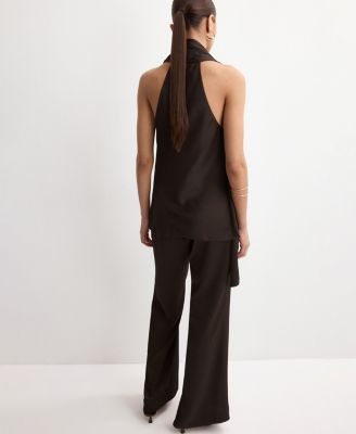 Women's Satin Straight-Fit Pants