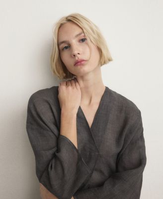 Women's Overdyed Effect Ramie Kaftan